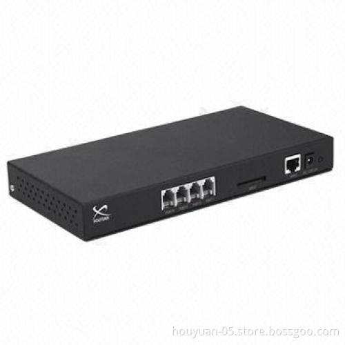 4-port Asterisk VoIP GSM Gateway FXO IP PBX, Supports VPN N2N, 20 Concurrent Calls